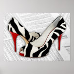 Black and White and Red All Over Poster