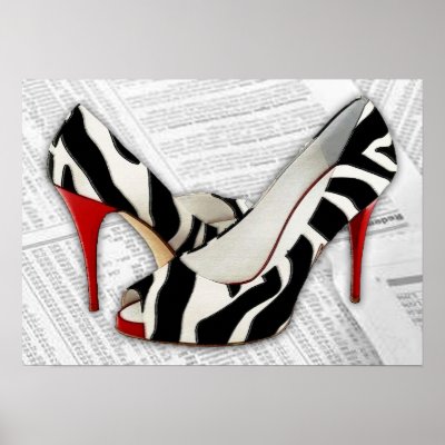 Black and White and Red All Over Poster by ElainePlesser