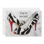 Black and White and Red All Over Pumps Invite