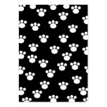 Black and White Animal Paw Print Pattern. Business Card Template