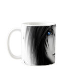Black and white anime dark angel boy coffee mugs