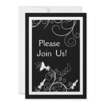 Black and White Art Deco Custom Invitations