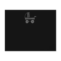 Black and White Baby Stroller. Personalised Flyer