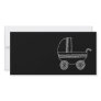 Black and White Baby Stroller. Photo Greeting Card