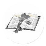 Black and White Bible with Rose Accent Stickers