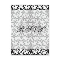 black and white birds intricate damask pattern postcards
