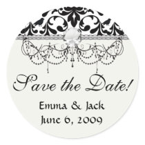 black and white birds intricate damask pattern sticker