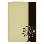 Black and White blossom and butterflies Card