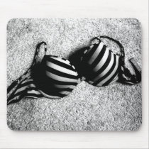 Black and White Bra mousepad