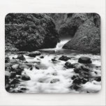 Black and White Bridal Veil Falls Mousepad