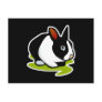 black and white bunny rabbit post card