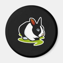 black and white bunny rabbit refrigerator magnets