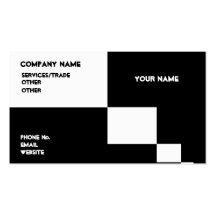 Black and White business card