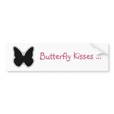 Black and White Butterfly Bumper Sticker by DonnaSK