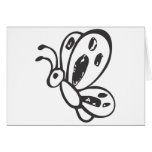 Black and White Butterfly in Sketch Form