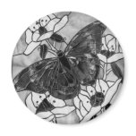 Black and white Butterfly magnets