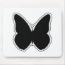 Black and White Butterfly Mouse Pad