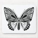 Black and white butterfly mousepads
