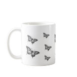 black and white butterfly mug