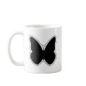 Black and White Butterfly mugs