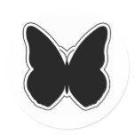 Black and White Butterfly stickers