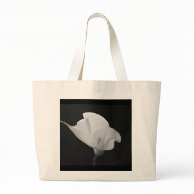 Black and White Calla Lilly Bag by TBeals