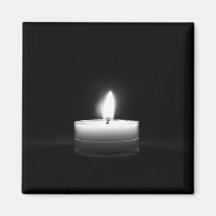 Black And White Candle Magnet