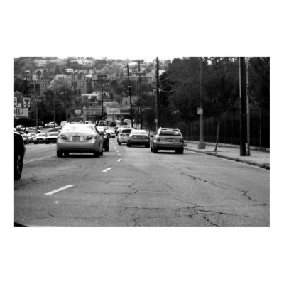 Black And White Cars Print by Supernova23a