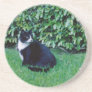 Black and White Cat Drink Coasters