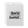 Black and white cat , santa hat, tinsel and a paw invitation