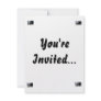 Black and white cat , santa hat, tinsel and a paw custom invitations