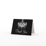Black and White Chandelier Thank You Note cards
