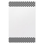 Black and White Chequerboard Stationery