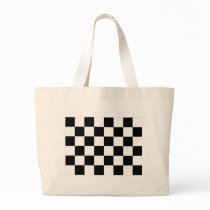 Black and White Chequered Auto Racing Flag Bag