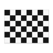 Black and White Chequered Auto Racing Flag