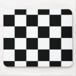 Black and white chequered mousepad