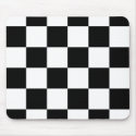Black and white chequered mousepad
