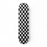 Black and White Chequered Skateboard