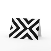 Black and White Chevrons Card