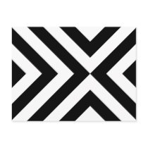Black and White Chevrons Postcard