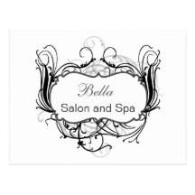 black and white Chic Business Thank You Cards Postcard