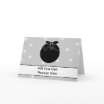 Black and White Christmas Pudding and Stars. Card