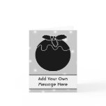 Black and White Christmas Pudding and Stars. Cards