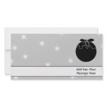 Black and White Christmas Pudding and Stars Custom photo cards