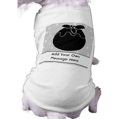 Black and White Christmas Pudding and Stars. Pet Clothes by Graphics_By_Metarla