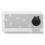Black and White Christmas Pudding and Stars. Personalized Photo Card