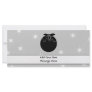 Black and White Christmas Pudding and Stars. Rack Card Design