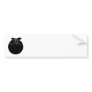 Black and White Christmas Pudding. Bumper Stickers