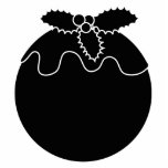 Black and White Christmas Pudding. Custom photo sculptures