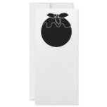 Black and White Christmas Pudding. Custom rack cards